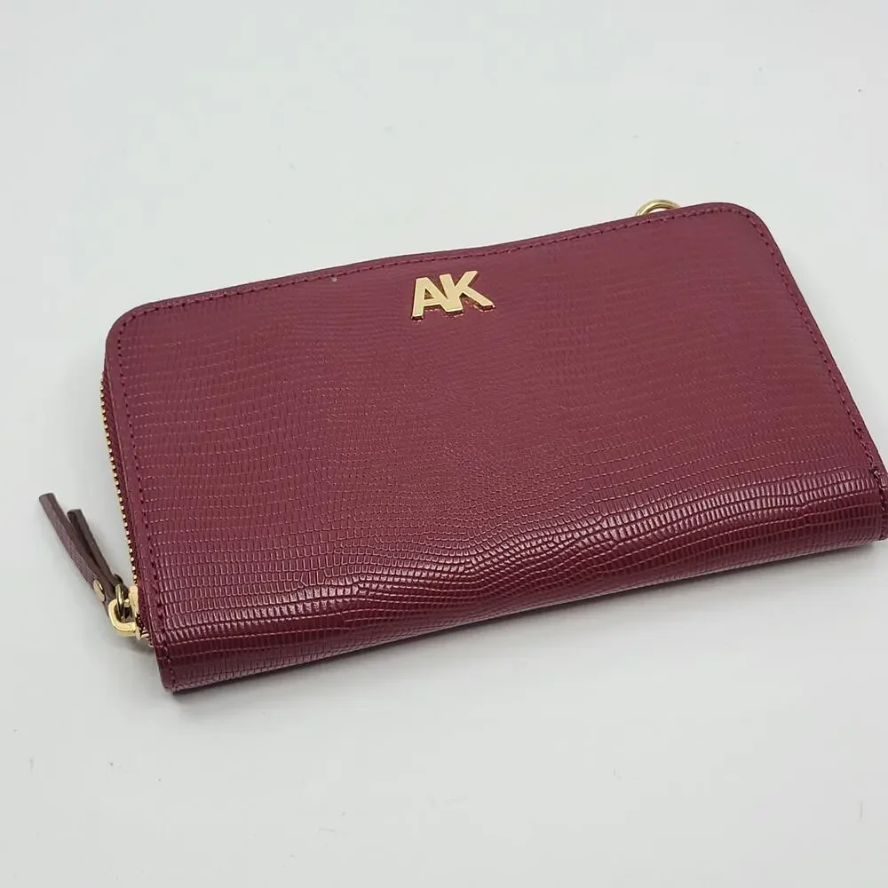 Anne Klein crossbody wallet purse red maroon new no tags